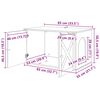 vidaXL Kissatalo Vanha puu 85 x 55 x 50 cm Tekninen puu