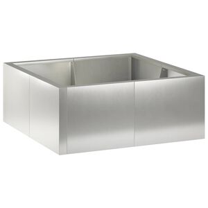 vidaXL Pato 4 kpl 100 x 100 x 30 cm Ruostumaton ter&auml;s Hopea