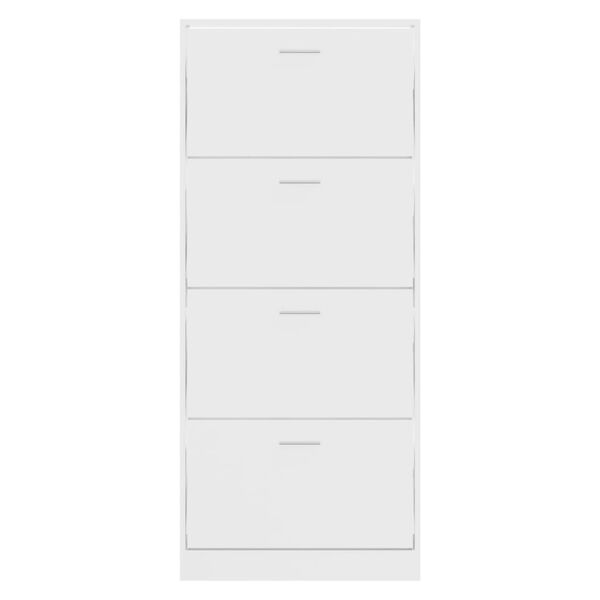 vidaXL Kenk&auml;kaappi korkeakiilto valkoinen 63x24x147 cm tekninen puu