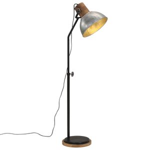 vidaXL Lattialamppu 25 W vintage hopea 30x30x100-150 cm E27