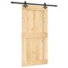 vidaXL Liukuovi Luonnollinen ja musta 100 x 210 cm Massiivinen m&auml;nty