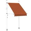 vidaXL Sis&auml;&auml;nkelattava markiisi 150 cm oranssi ja ruskea