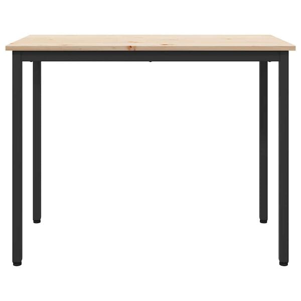 vidaXL P&ouml;yt&auml; Luonnollinen 100 x 50 x 77 cm Kehitetty puu ja ter&auml;s