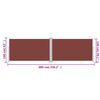 vidaXL Sisäänvedettävä sivumarkiisi ruskea 160x600 cm