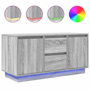 vidaXL TV-taso LED-valoilla harmaa Sonoma 100x41x50 cm