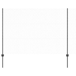 vidaXL Kuusikulmainen aita pylv&auml;&auml;ll&auml; 50 x 1,5 m PVC-pinnoitettu ter&auml;s