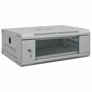 vidaXL Verkkokaappi säilytystilassa Harmaa 53 x 45 x 21 cm Teräs