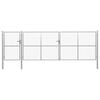 vidaXL Puutarhan portti teräs 500x150 cm hopea