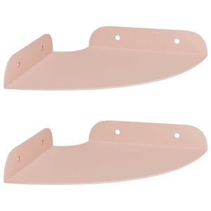 vidaXL Kelluva hylly hyllyll&auml; 2 pcs Pinkki 15 x 15 x 2 cm