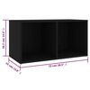 vidaXL 3-osainen TV-kaappisarja musta lastulevy