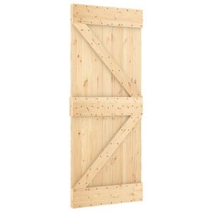 vidaXL Liukuovi NARVIK Luonnollinen ja musta 70 x 210 cm (213,5 cm)