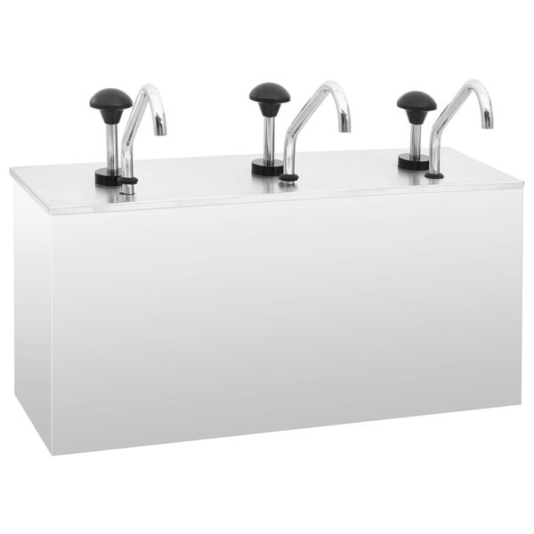 vidaXL Kastikkeen annostelija ruostumaton teräs 3 x 3,5 l