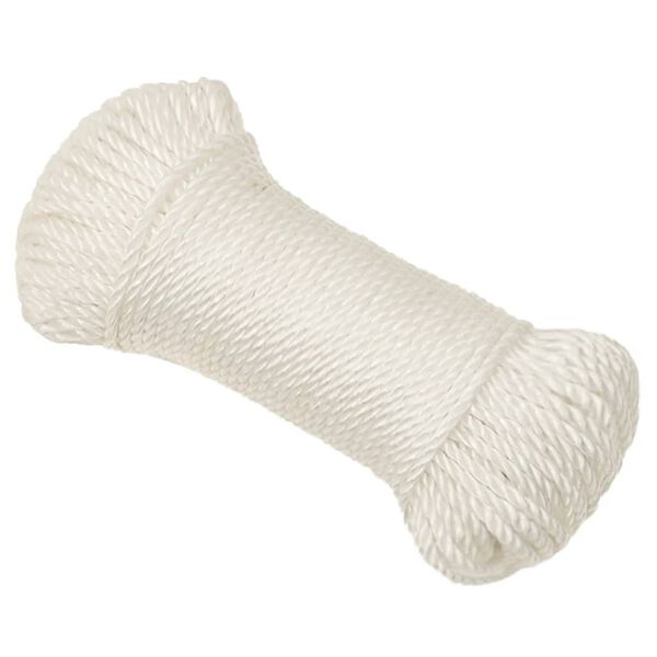 vidaXL Työköysi valkoinen 6 mm 100 m polypropeeni