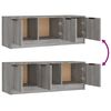 vidaXL TV-taso harmaa Sonoma 102x35x36,5 cm tekninen puu