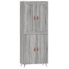 vidaXL Kaappi harmaa Sonoma 69,5x34x180 cm tekninen puu