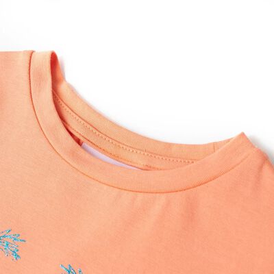 Lasten T-paita persikan värinen 92