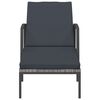 vidaXL Aurinkotuoli tyynyll&auml; polyrottinki harmaa