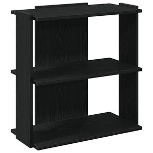 vidaXL Kirjahylly 3 kerrosta musta 60x30x60 cm tekninen puu