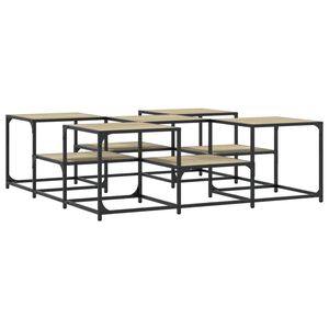 vidaXL Sohvap&ouml;yt&auml; Sonoma-tammi 121x121x40 cm tekninen puu