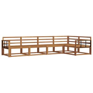 vidaXL Ulkosohvakokoelma 5 pcs Luonnollinen Tihe&auml; akasiapuu