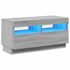 vidaXL TV-taso LED-valoilla harmaa Sonoma 80x35x40 cm