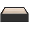 vidaXL Sängynrunko laatikoilla musta 90x190 cm tekninen puu
