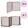 vidaXL Koiraportti kokoontaittuva 12 paneelia ruskea 960 cm poppelipuu