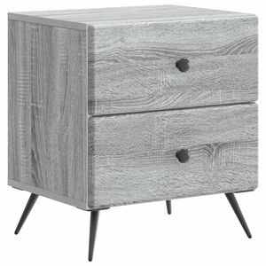 vidaXL Y&ouml;p&ouml;yt&auml;kaappi Harmaa sonoma 43 x 34,5 x 47,5 cm Tekninen puu