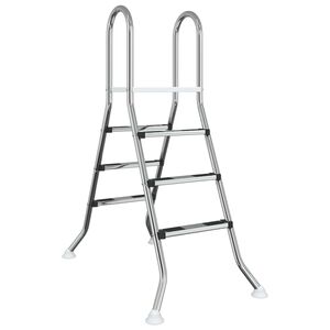 vidaXL Maanp&auml;&auml;llinen allastikkaat 100 cm 3-Step Ruostumaton ter&auml;s 304