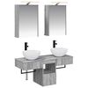 vidaXL Kylpyhuoneen kaappisetti 5 pcs Harmaa Sonoma 43 x 16 x 62,5 cm