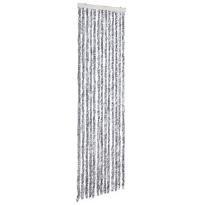 vidaXL Hy&ouml;nteisverho valkoinen ja harmaa 56x185 cm Chenille