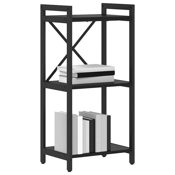 vidaXL Kirjahylly Musta tammi. 40 x 30 x 85 cm Tekninen puu