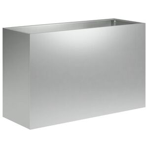 vidaXL Puutarha ruukku Hopea 80 x 40 x 50 cm Galvanoitu ter&auml;s