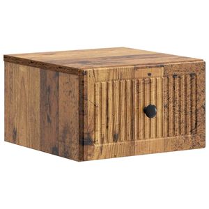 vidaXL Sein&auml;lle Kiinnitett&auml;v&auml; Y&ouml;p&ouml;yt&auml; Vanha puu 33 x 34,5 x 20 cm