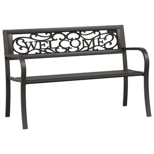 vidaXL Puutarhapenkki 125 cm ter&auml;s musta