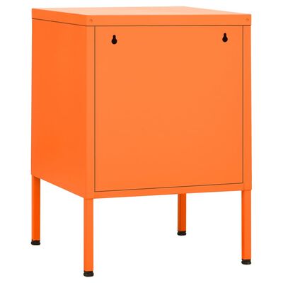 vidaXL Yöpöytä oranssi 35x35x51 cm teräs