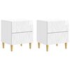 vidaXL Y&ouml;p&ouml;yt&auml; 2 pcs Korkeakiiltoinen valkoinen 43 x 34,5 x 48 cm