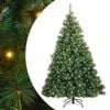 vidaXL Tekojoulukuusi 300 LED-valoilla Vihre&auml; 210 cm PE ja PVC