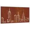 vidaXL Puutarhasein&auml;koriste 105x55 cm corten ter&auml;s kaupunkikuvio