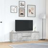 vidaXL TV-taso LED-valoilla betoninharmaa 160,5x41x50 cm