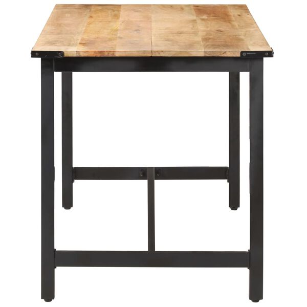 vidaXL Ruokapöytä 140x70x76 cm täysi karkea mangopuu