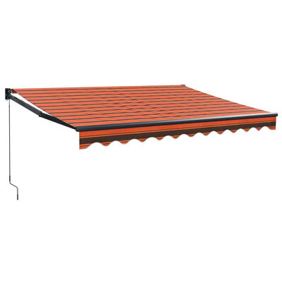 vidaXL Sisäänkelattava markiisi oranssirusk. 3,5x2,5 m kangas/alumiini
