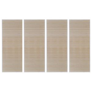 vidaXL Suorakulmaiset luonnolliset bambumatot 4 kpl 120x180 cm