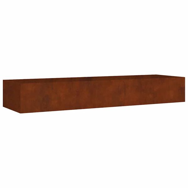 vidaXL Korotettu kukkalaatikko 280x80x40 cm Corten ter&auml;s
