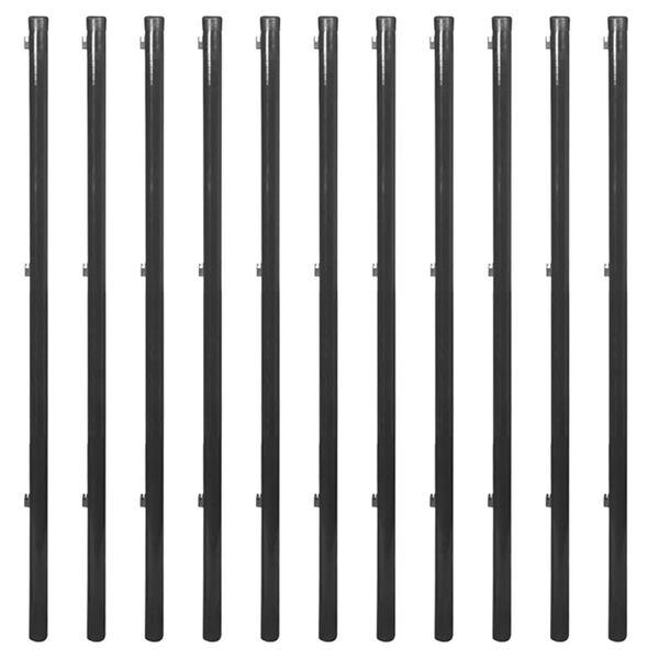 vidaXL Verkkoaita tolpilla ja tarvikkeilla 1,25x25 m harmaa