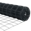 vidaXL Euroaita Harmaa 1.5 x 10 m PVC-pintainen rauta