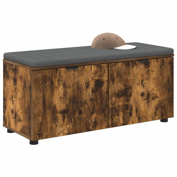 vidaXL Halli penkki tyynyll&auml; ovella Savup&auml;hkin&auml; 100 x 38 x 46 cm