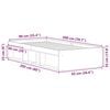vidaXL S&auml;ngynrunko valkoinen 90x200 cm