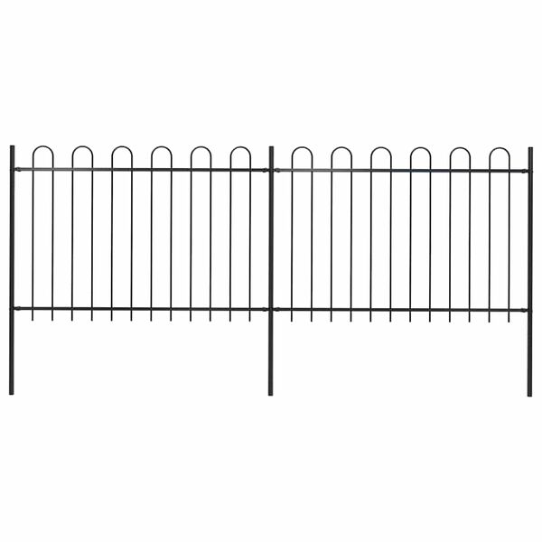 vidaXL Puutarha-aita kaarella ter&auml;s 359x120 cm musta