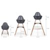 CHILDHOME 2-in-1 Sy&ouml;tt&ouml;tuoli Evolu 2 Antrasiitti CHEVOCHNA
